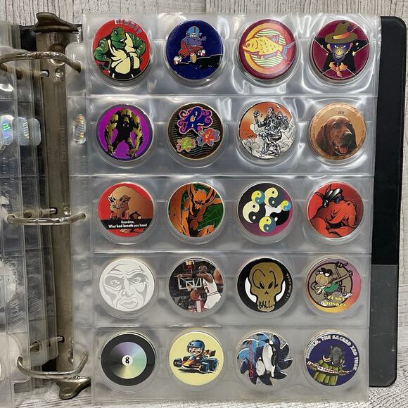 Original World Pog Federation Official Collector's Album, How To Card & 379 Pogs - Picture 9 of 13